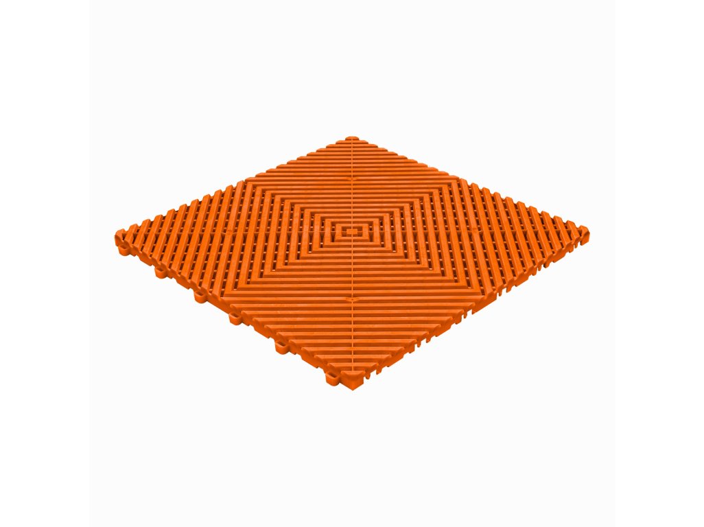 Plastová dlažba Mosolut Performance Floor, typ Race Flat, barva oranžová
