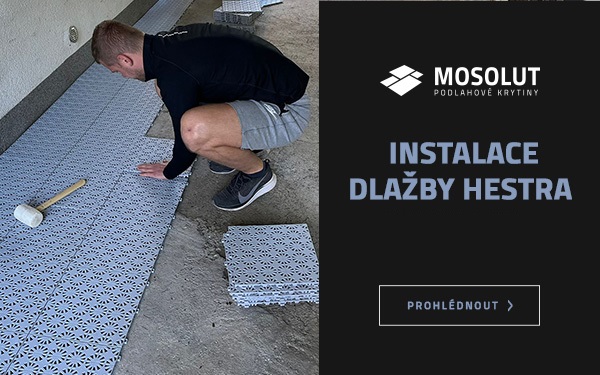 Instalace dlažby Mosolut Hestra na terase