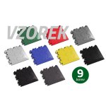 Vzorek 8 x 8 cm dlažby Mosolut Machine - Kůže - ECO černá