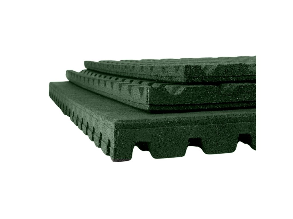 Mosolut RUBBER Antishock 100x100, outdoor, zelená - dlažba na workout