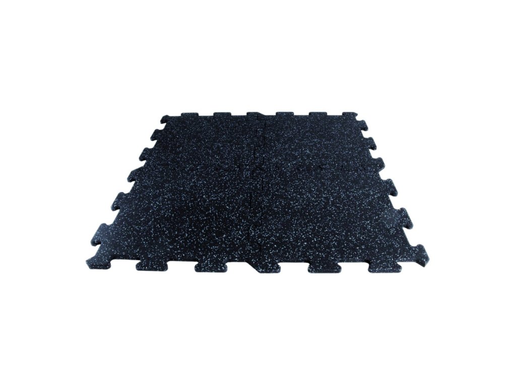 pryžová deska Fitness puzzle non-visible s modrým EPDM