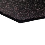 Mosolut Fitness Dvouvrstvá deska 100 x 100 cm, černá s 10% červeným EPDM - různé tloušťky - 10 mm